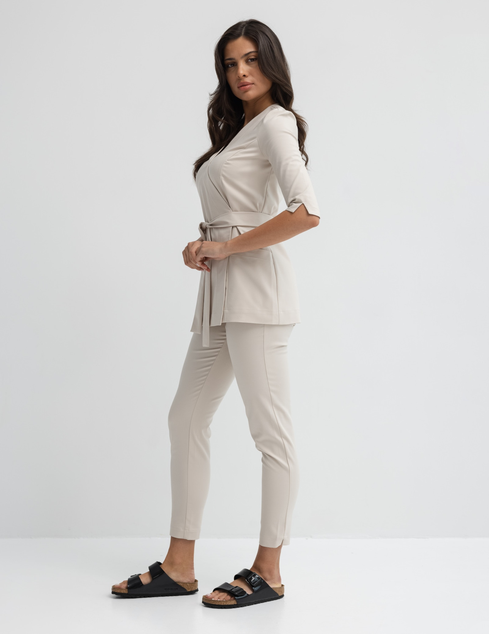 Damen Hose Slim Fit - NUDE