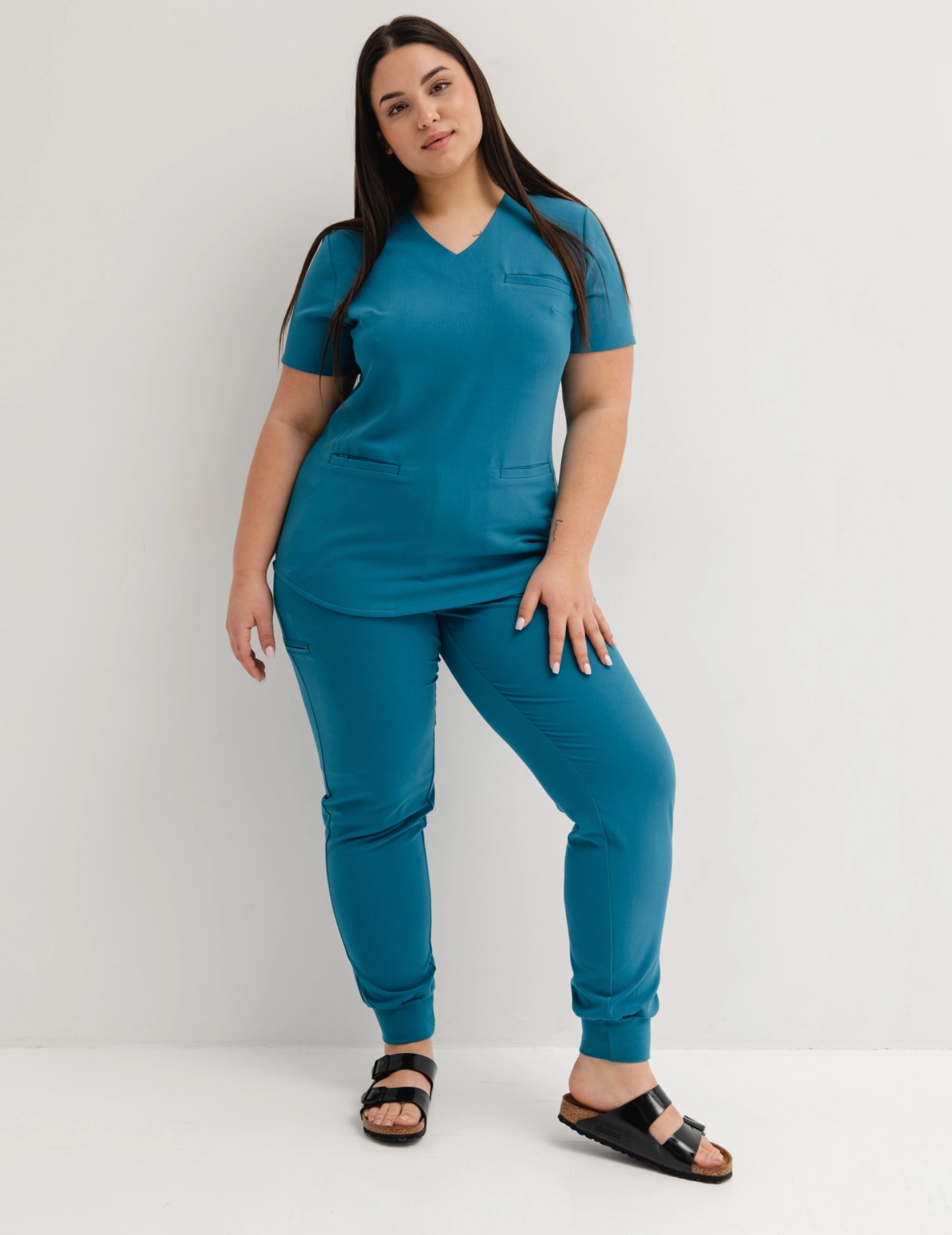 Medizinische Bluse Grace - OCEAN BLUE