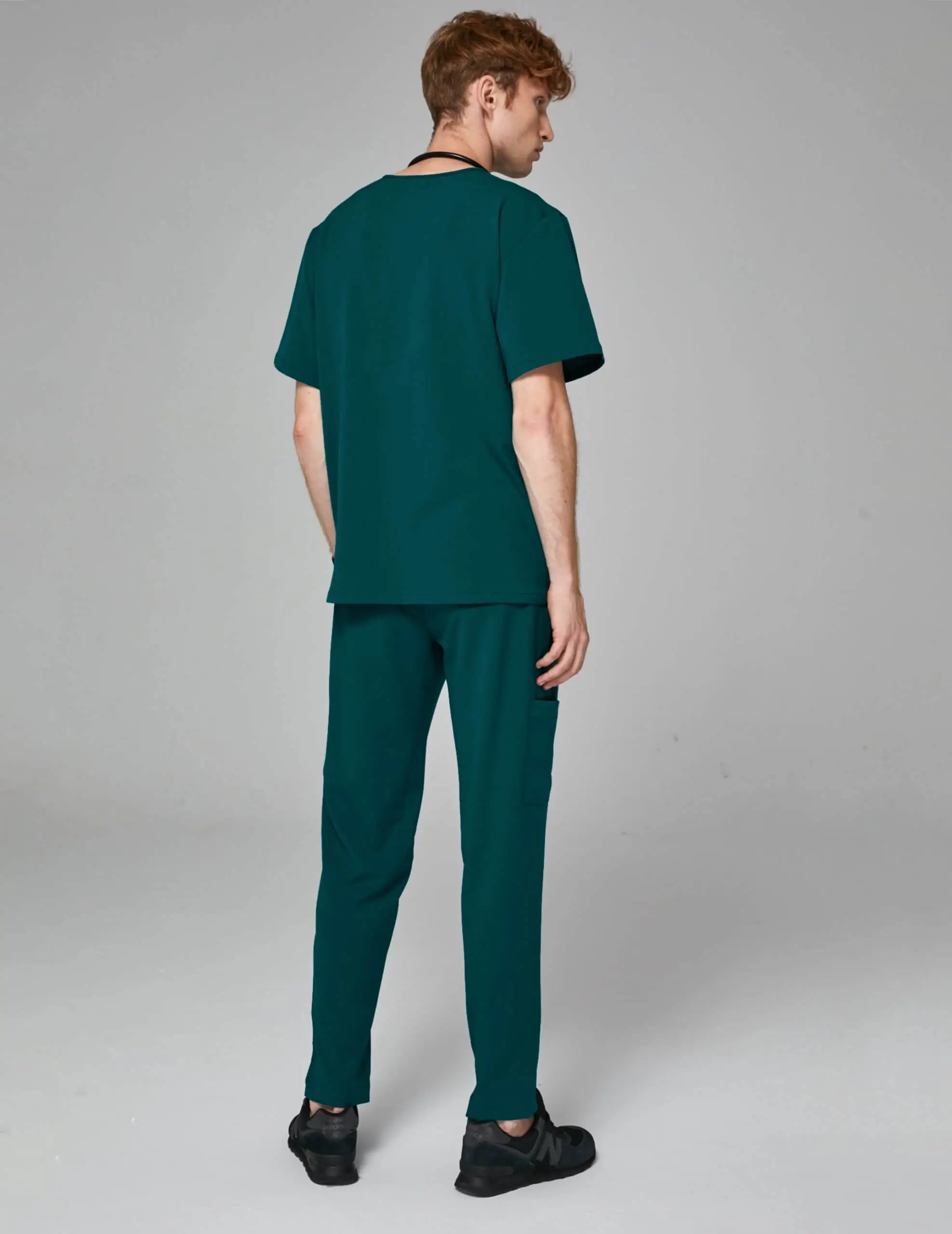 OUTLET Medizinische Bluse Basic - DEEP GREEN