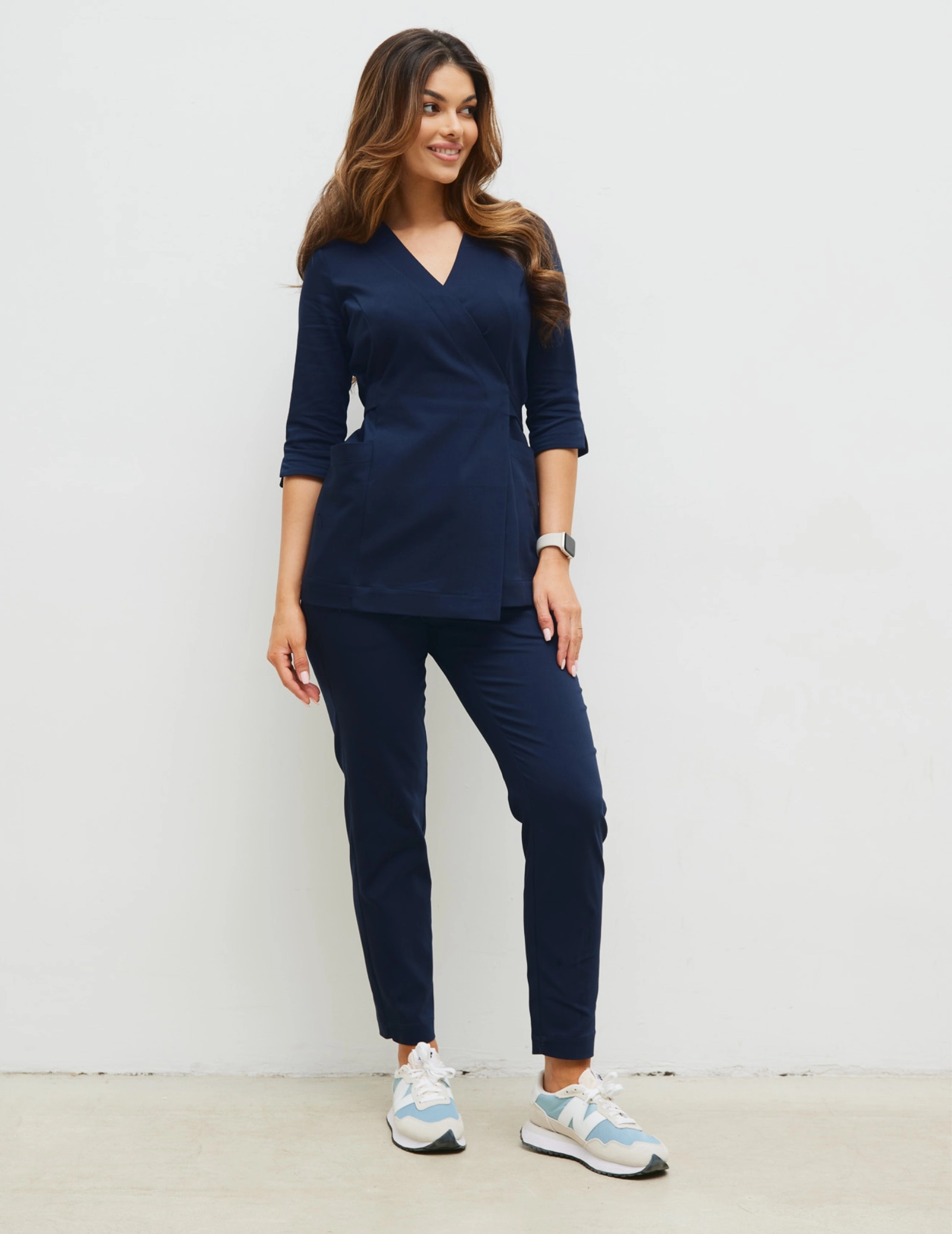 Damen Slim Fit Hose - NAVY