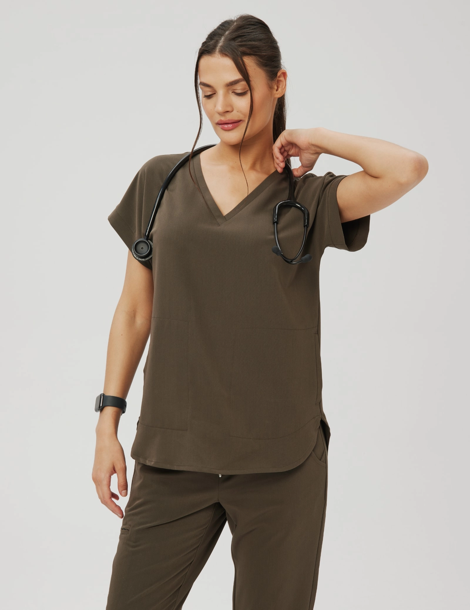 Medizinische Bluse Kendall - OLIVE NIGHT