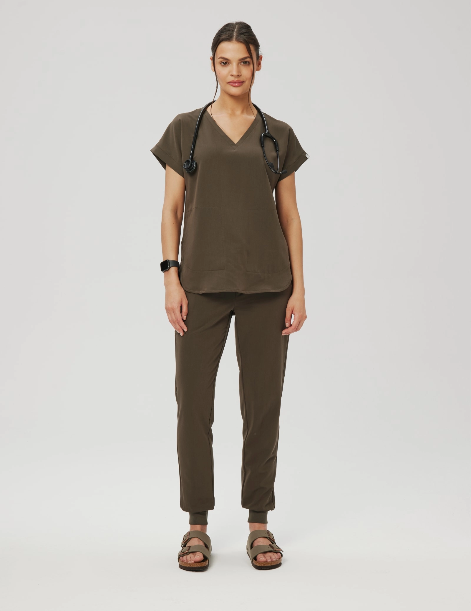 Medizinische Bluse Kendall - OLIVE NIGHT