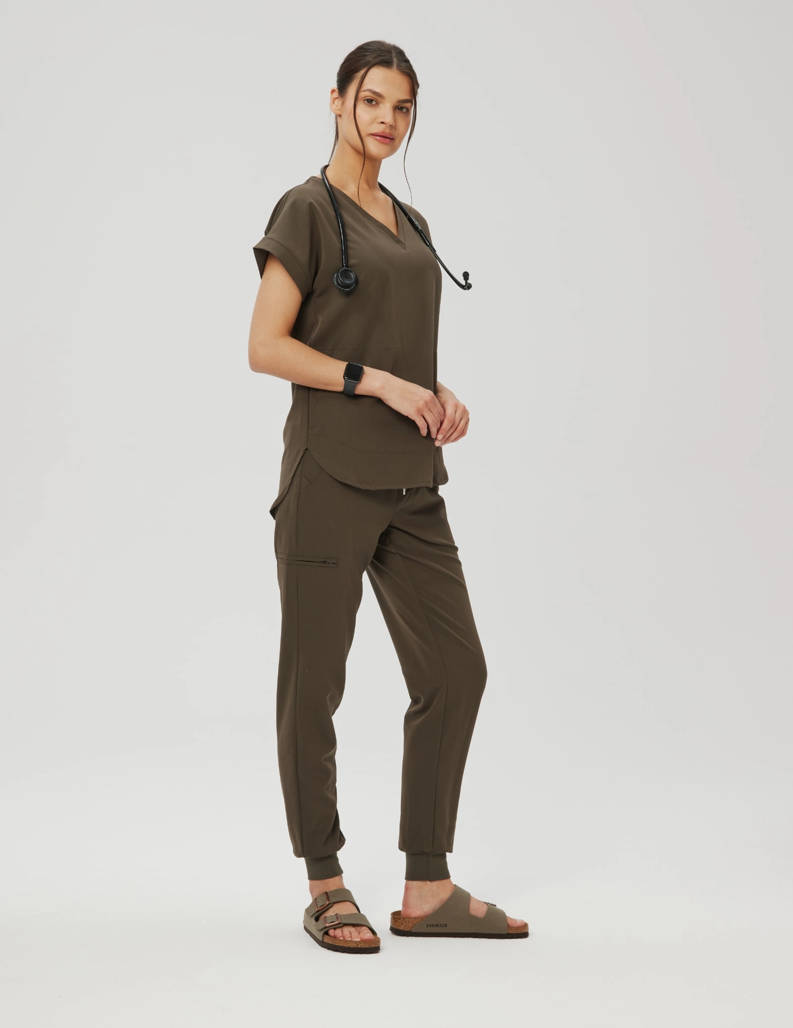 Medizinische Bluse Kendall - OLIVE NIGHT