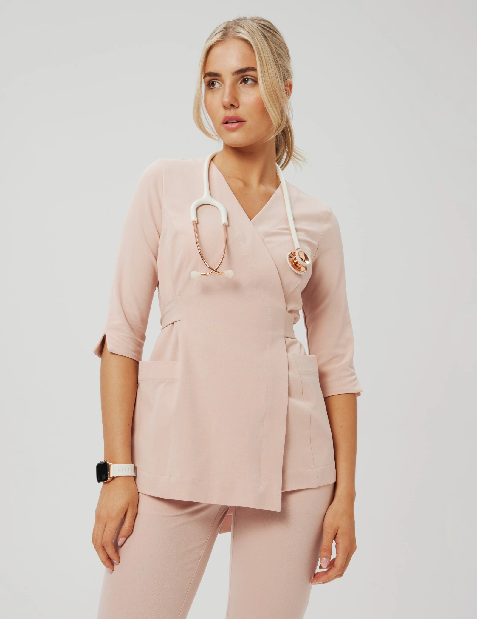 Medizinische Wickelbluse Rosalie - DUSTY ROSE