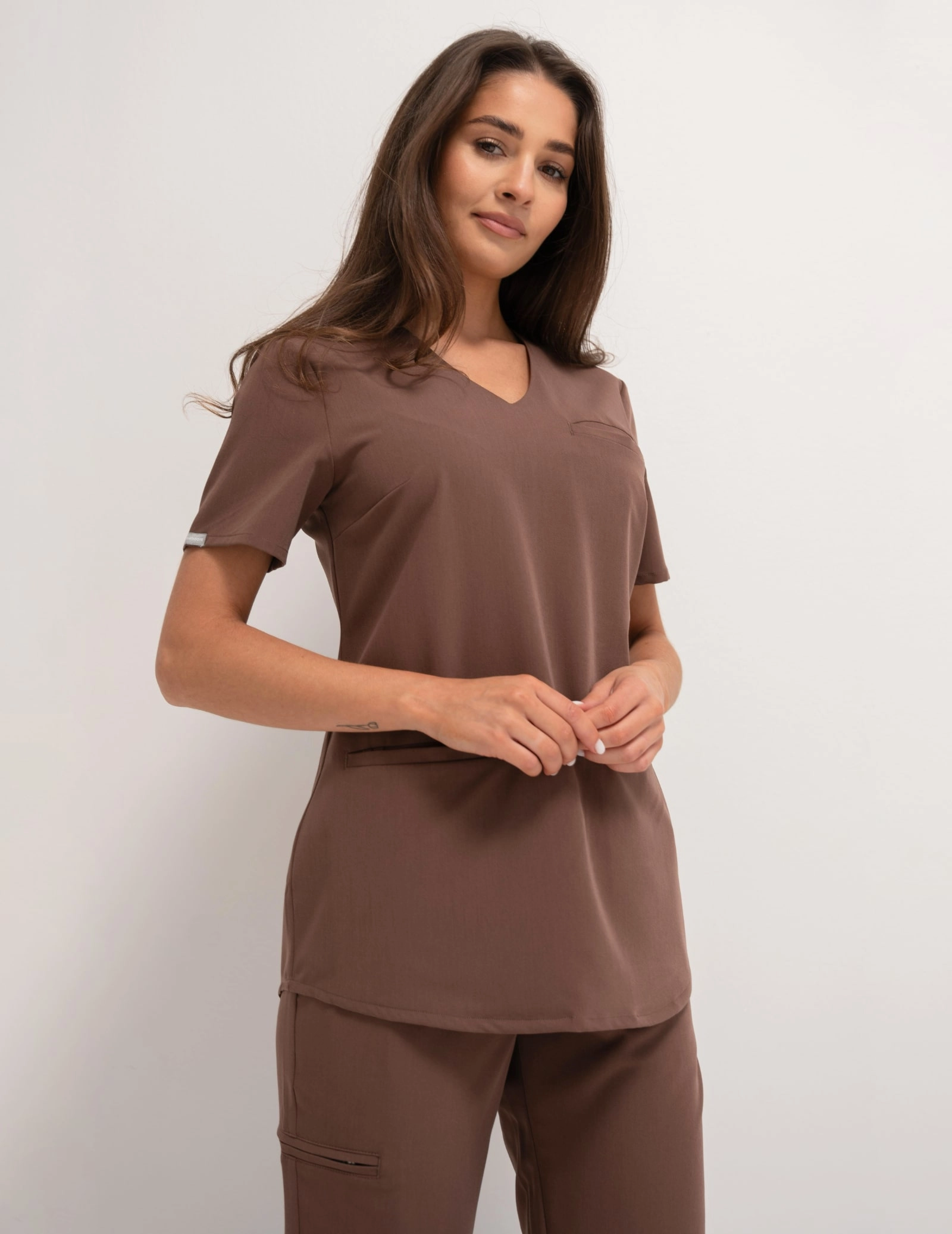 Medizinische Bluse Grace - MILKY BROWN