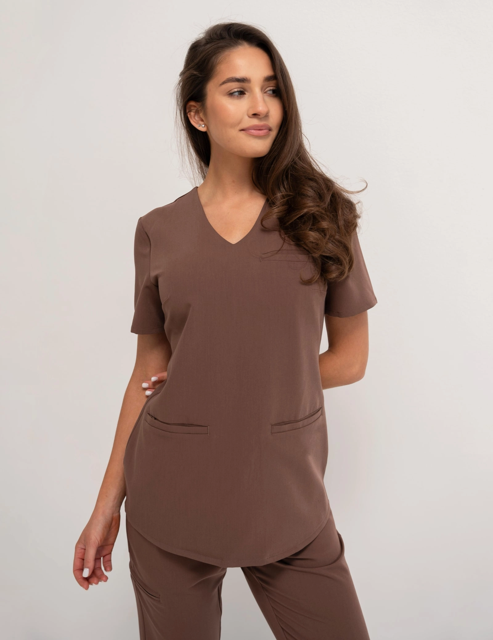 Medizinische Bluse Grace - MILKY BROWN