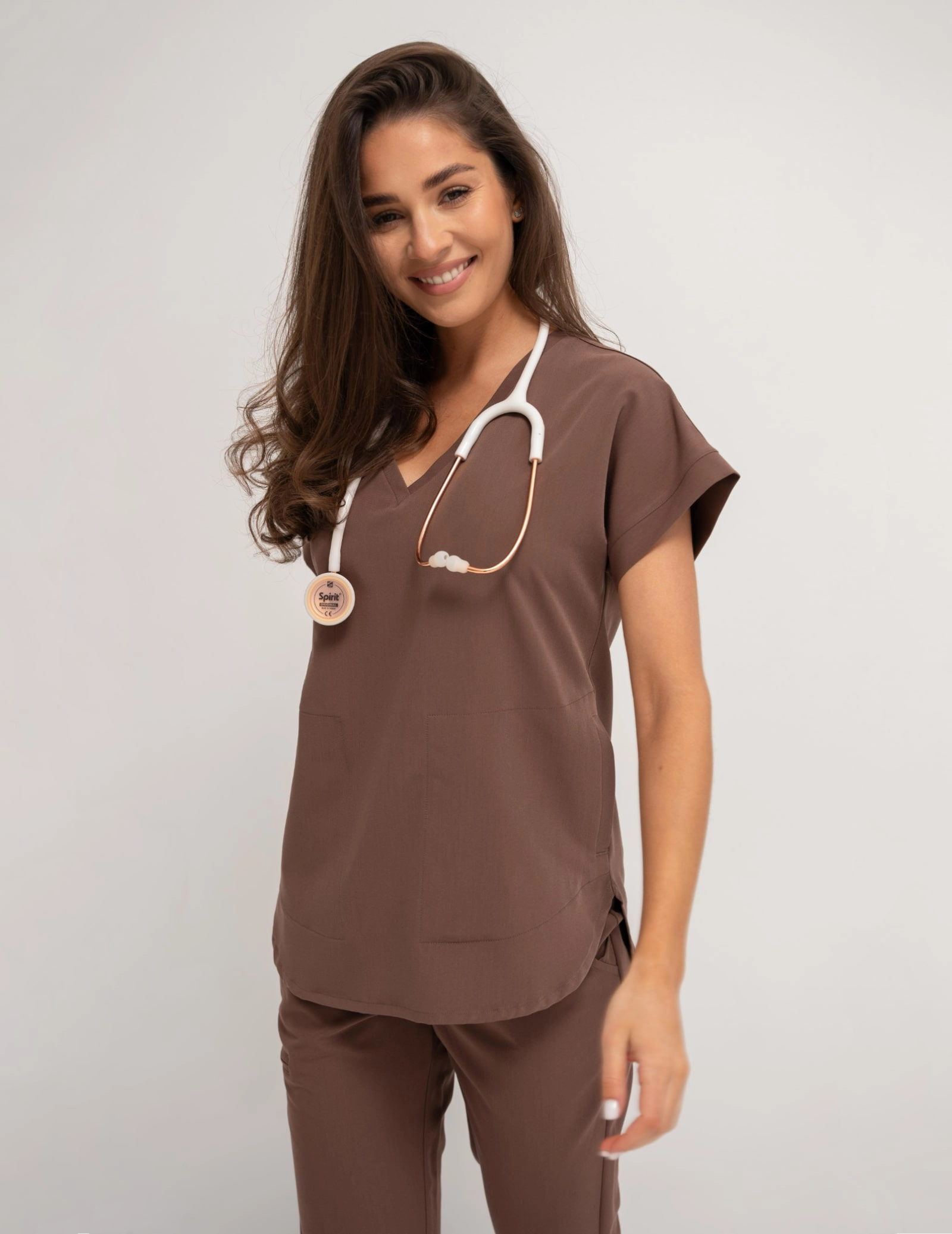 Medizinische Bluse Kendall - MILKY BROWN