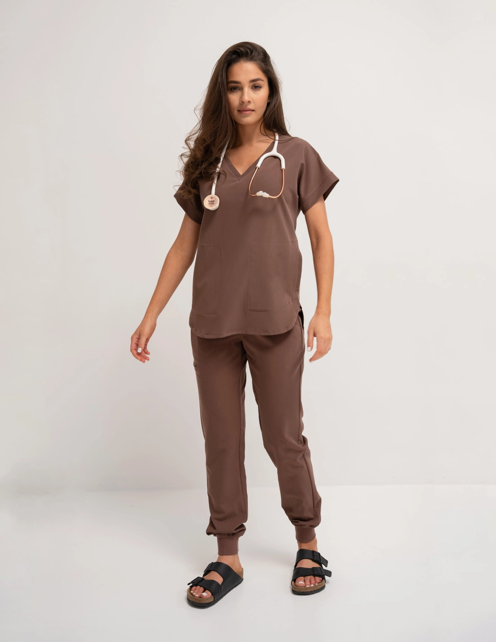 Medizinische Bluse Kendall - MILKY BROWN