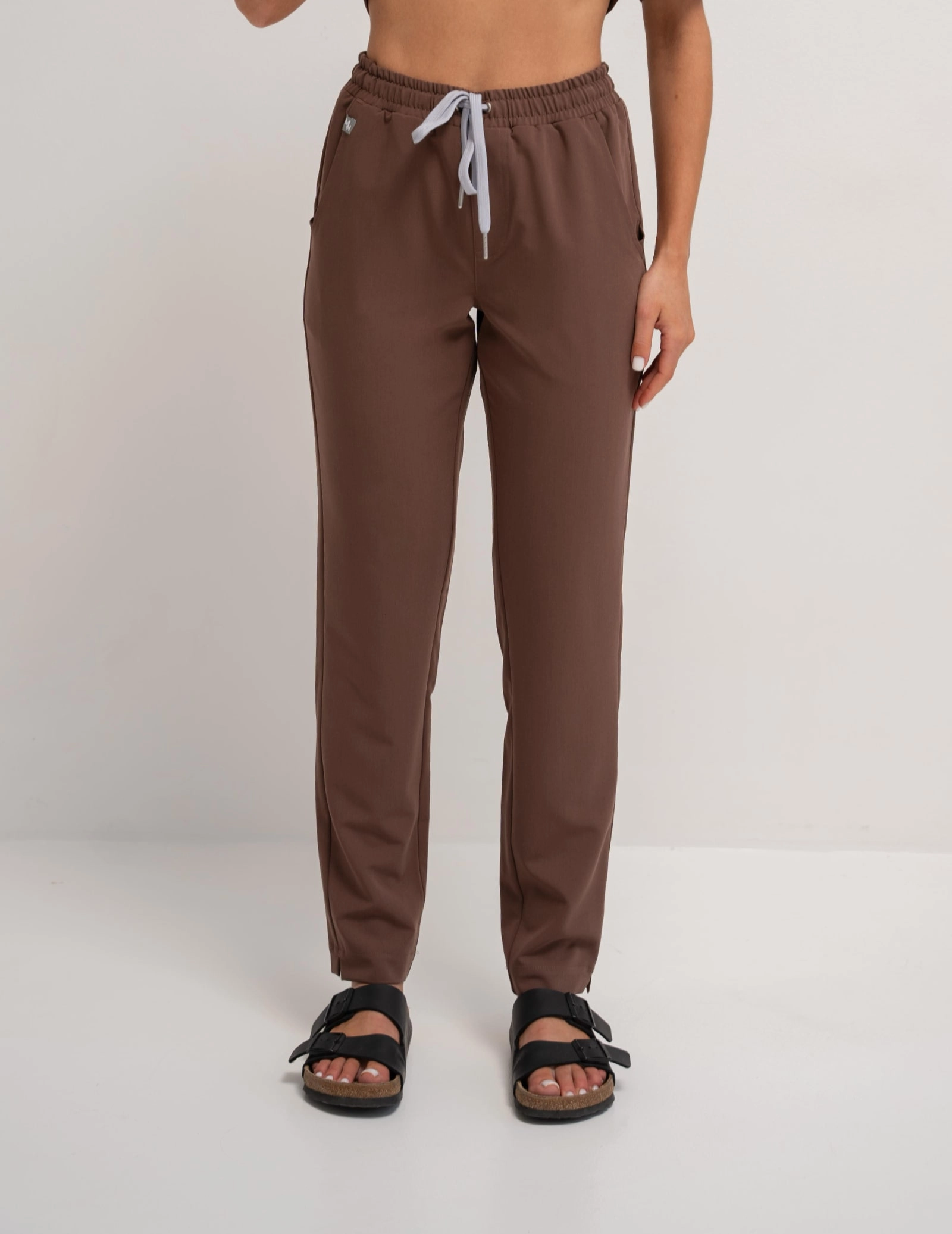 Damen Basic Hose  - MILKY BROWN