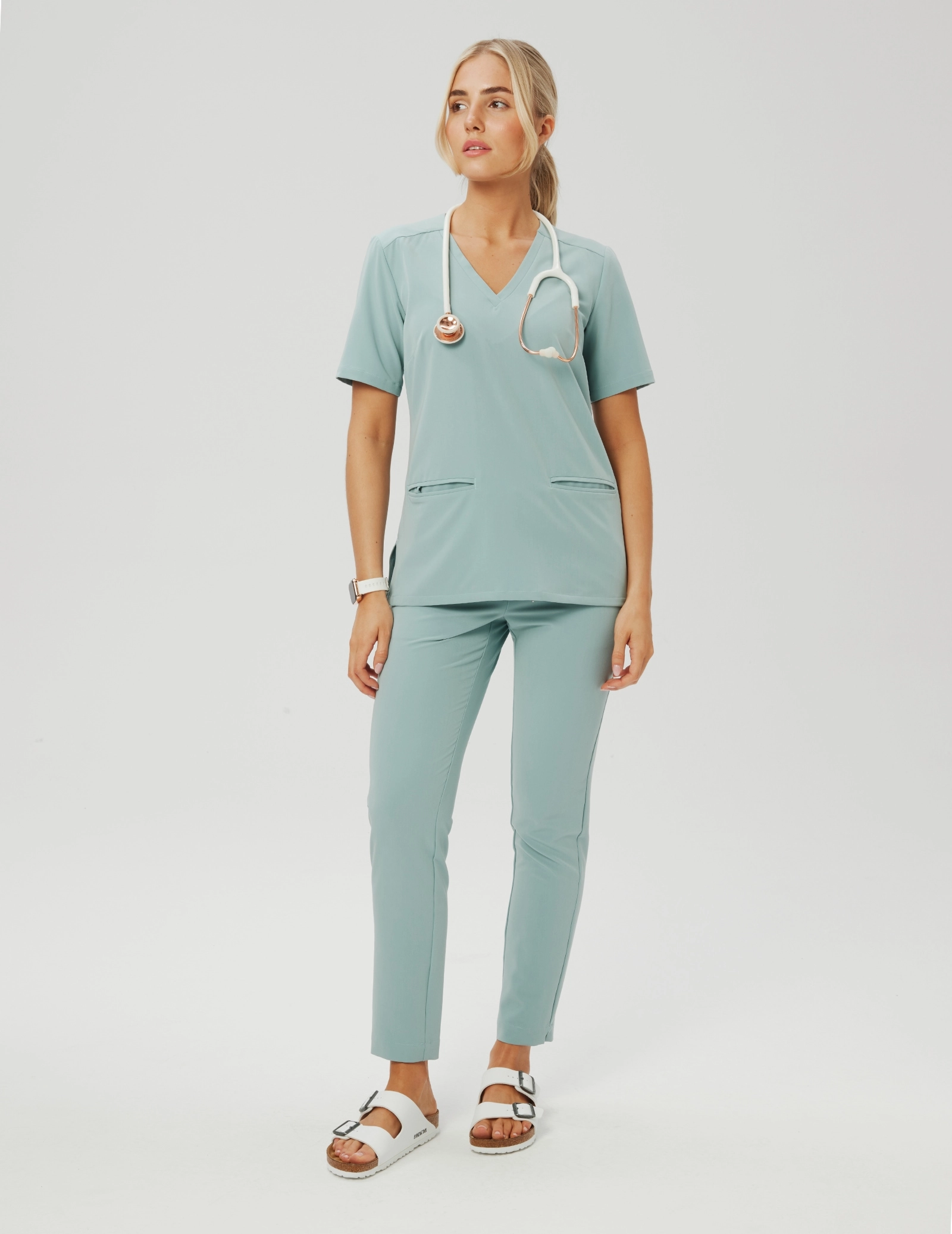 Damen Basic Hose  - ICE BLUE