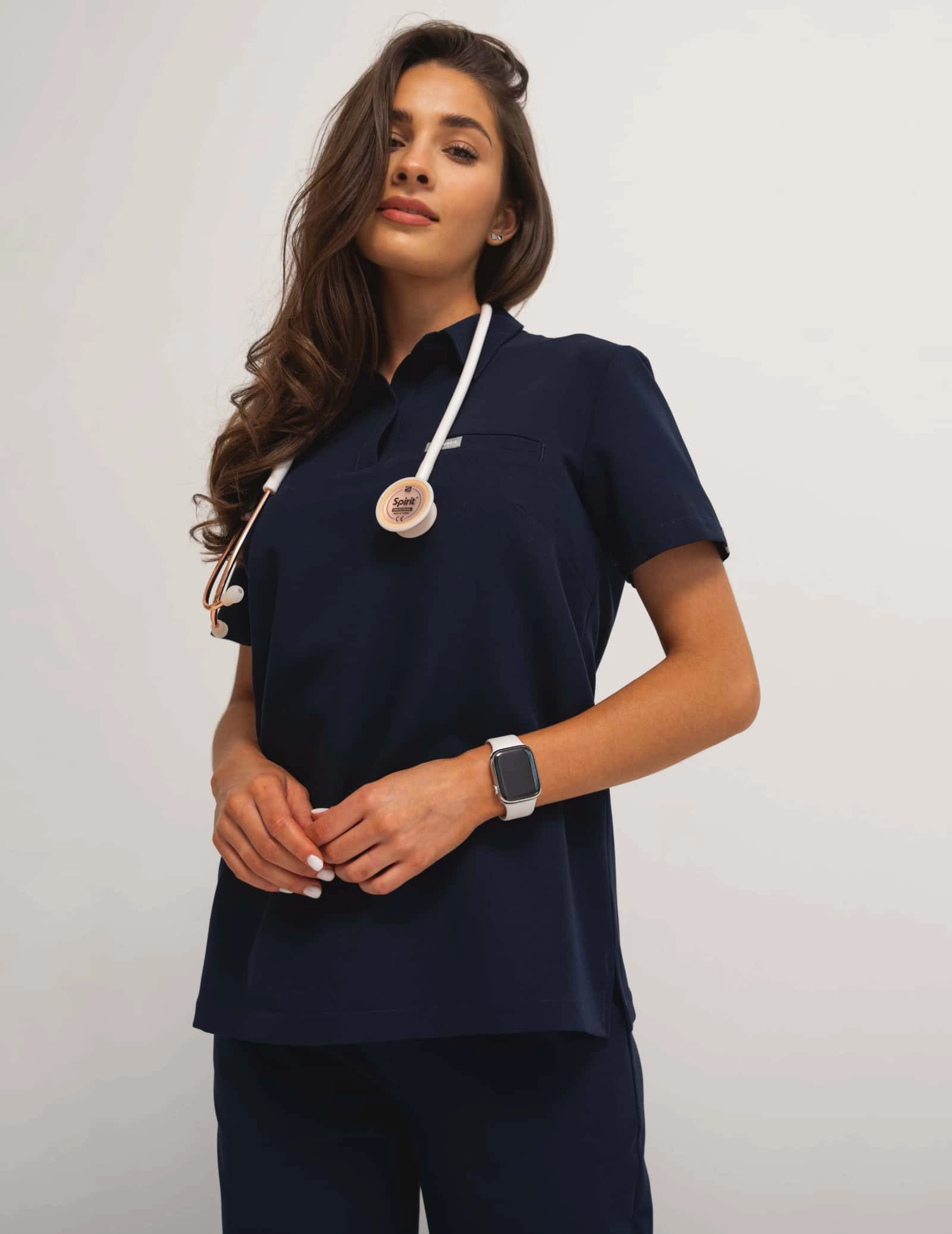 Medizinische Bluse Polo - DARK NAVY