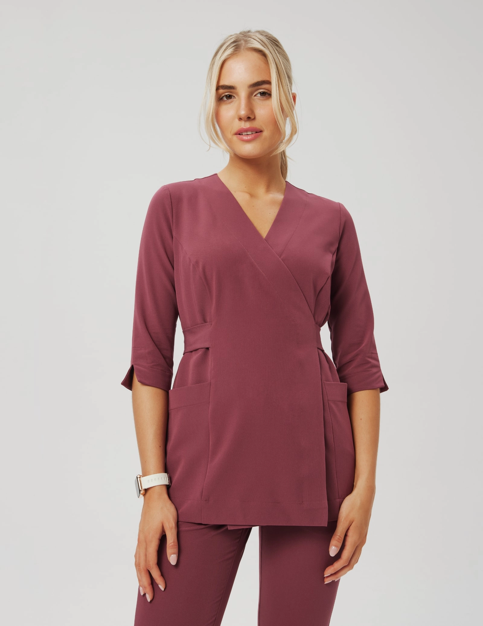 Medizinische Wickelbluse Rosalie - MULLED WINE