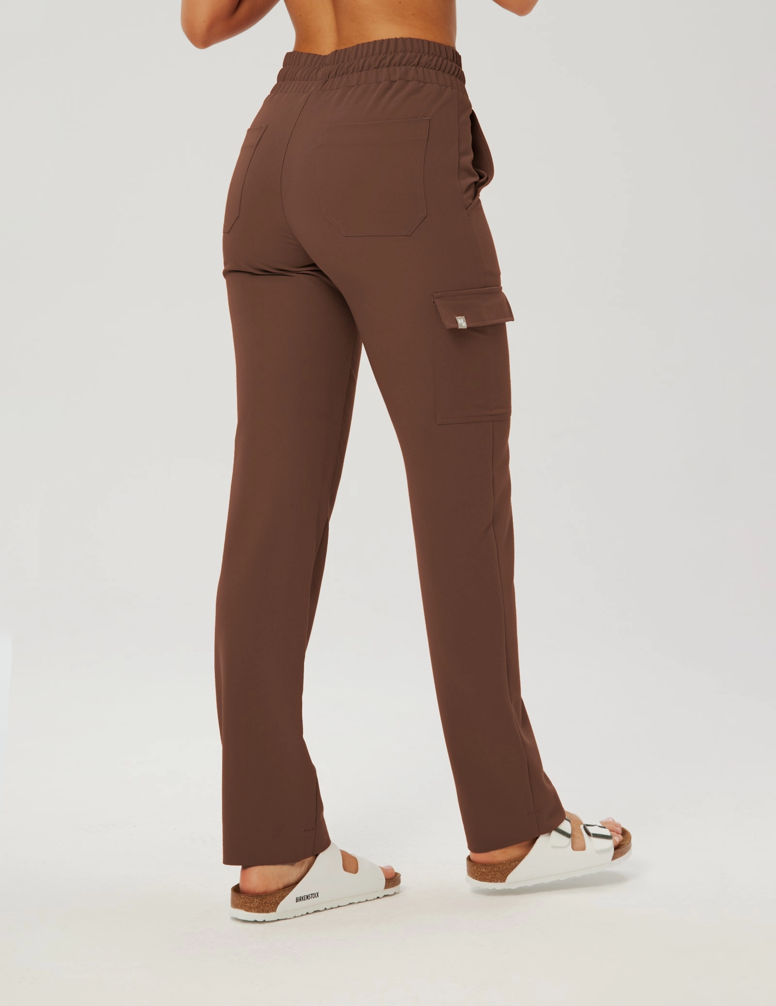 DAMEN YOGA HOSE- MILKY BROWN