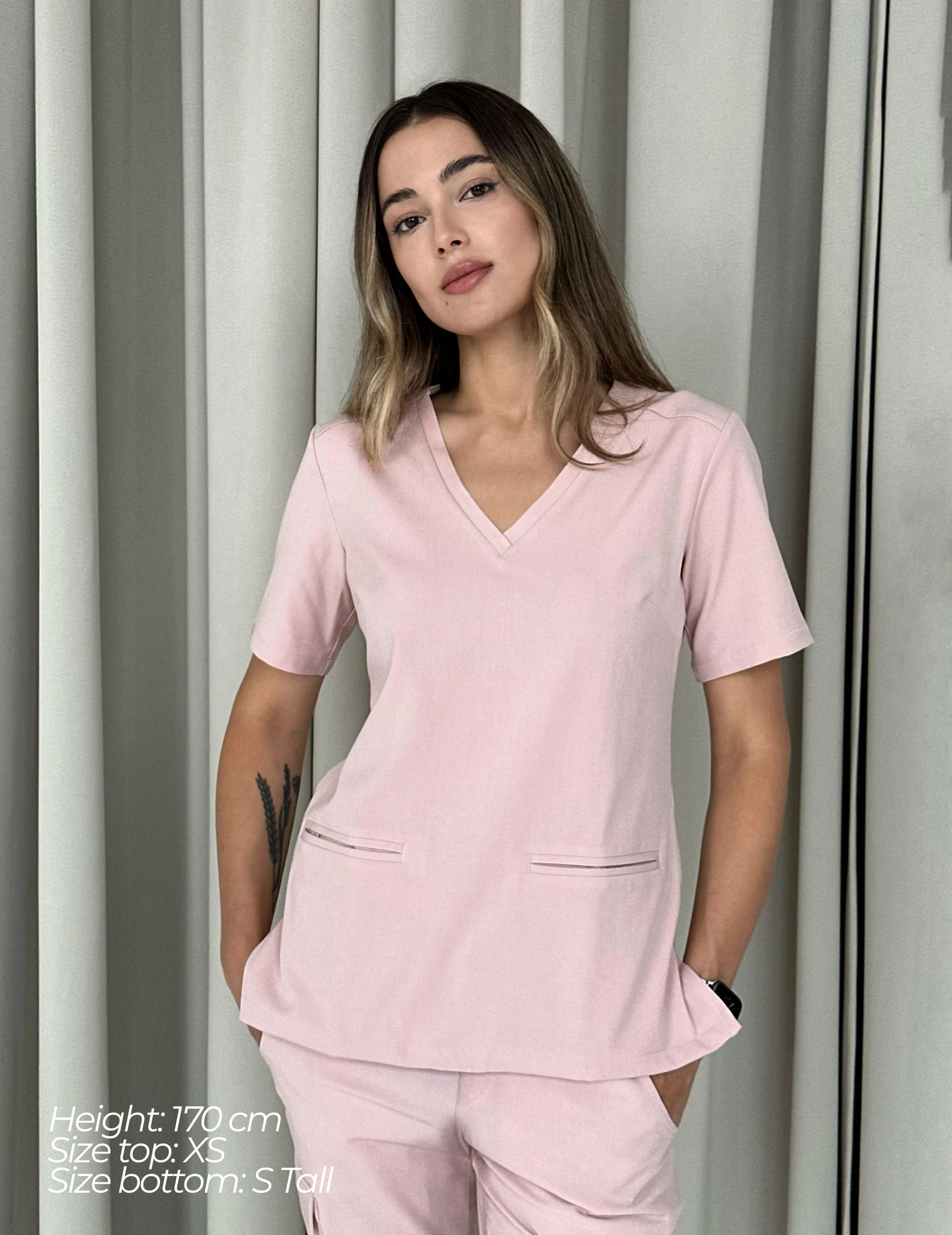 Medizinische Bluse Casy - DUSTY ROSE