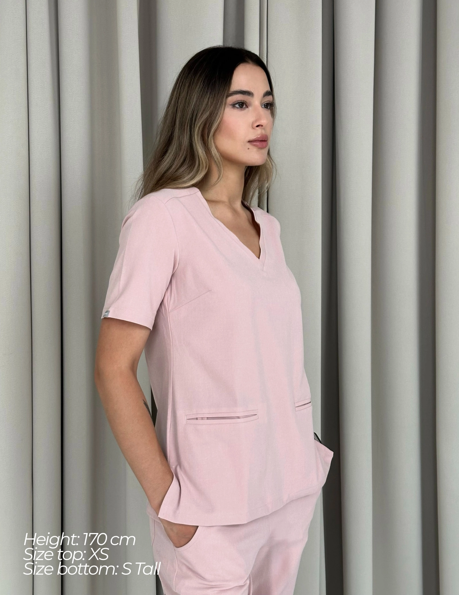 Medizinische Bluse Casy - DUSTY ROSE