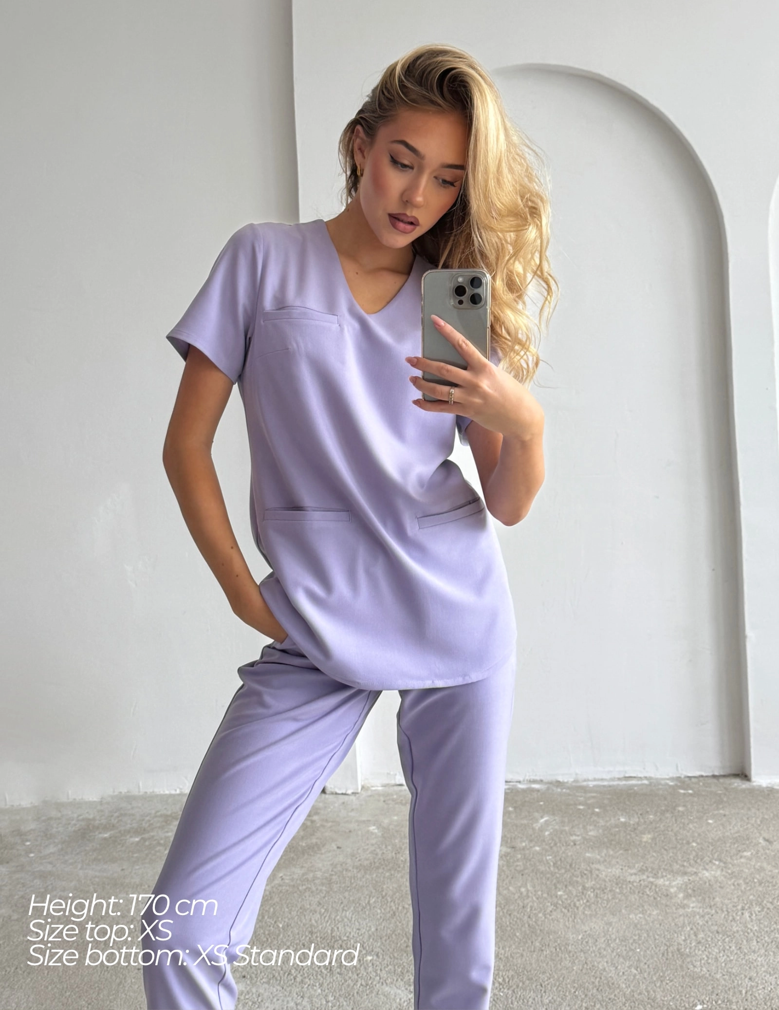 Medizinische Bluse Grace - PURPLE HEATHER