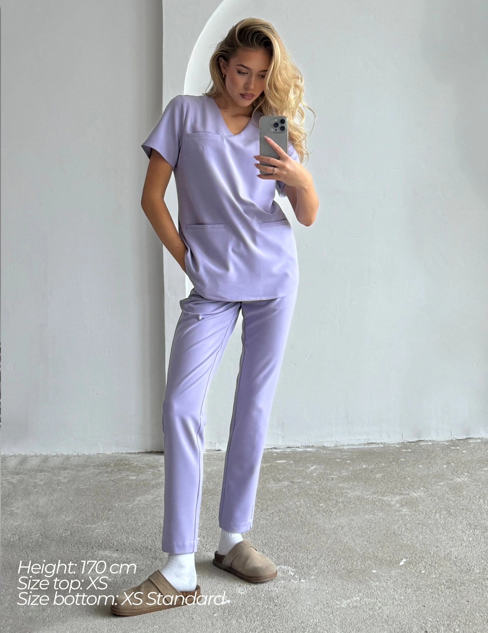 Medizinische Bluse Grace - PURPLE HEATHER