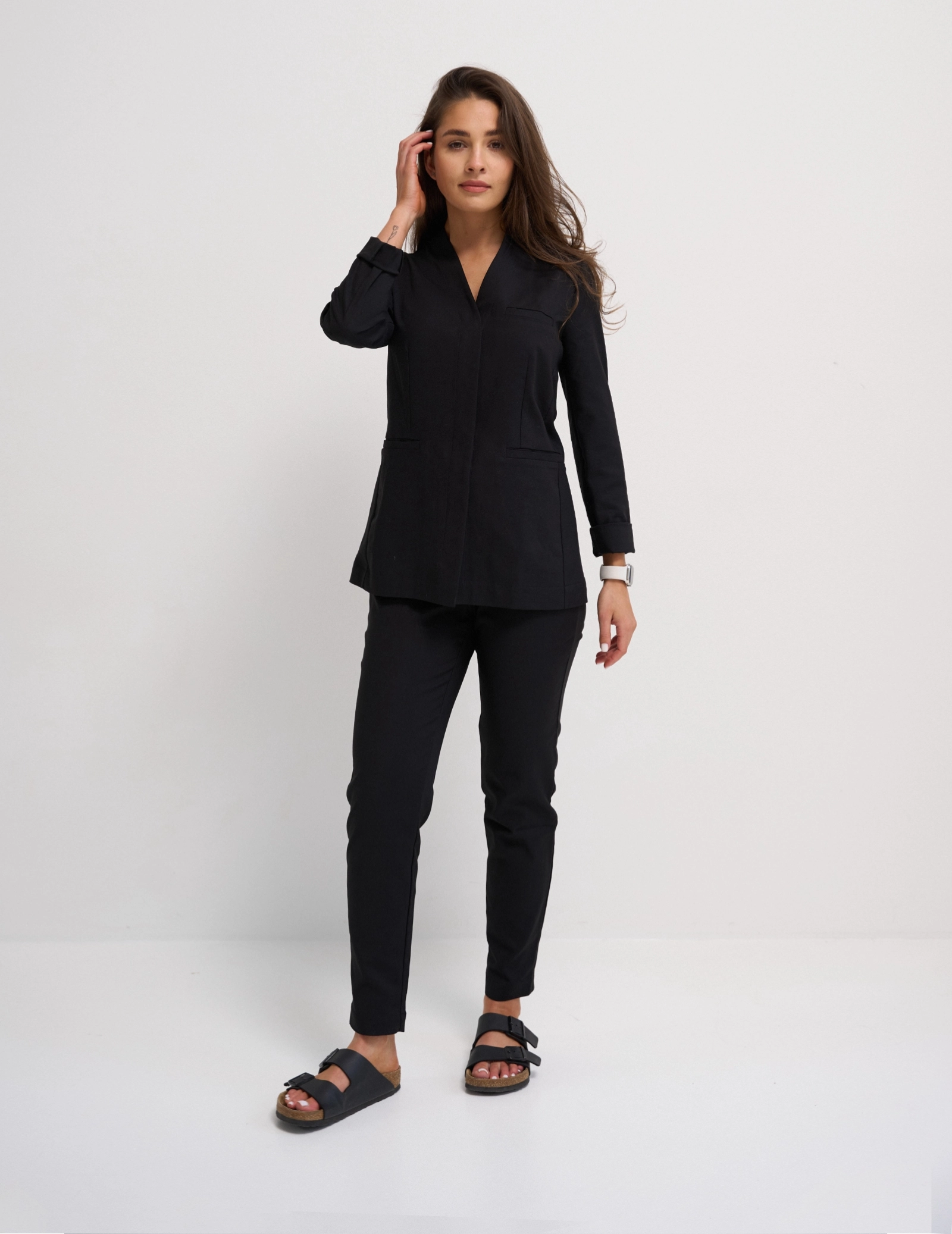 Medizinische Bluse NELLA - True Black