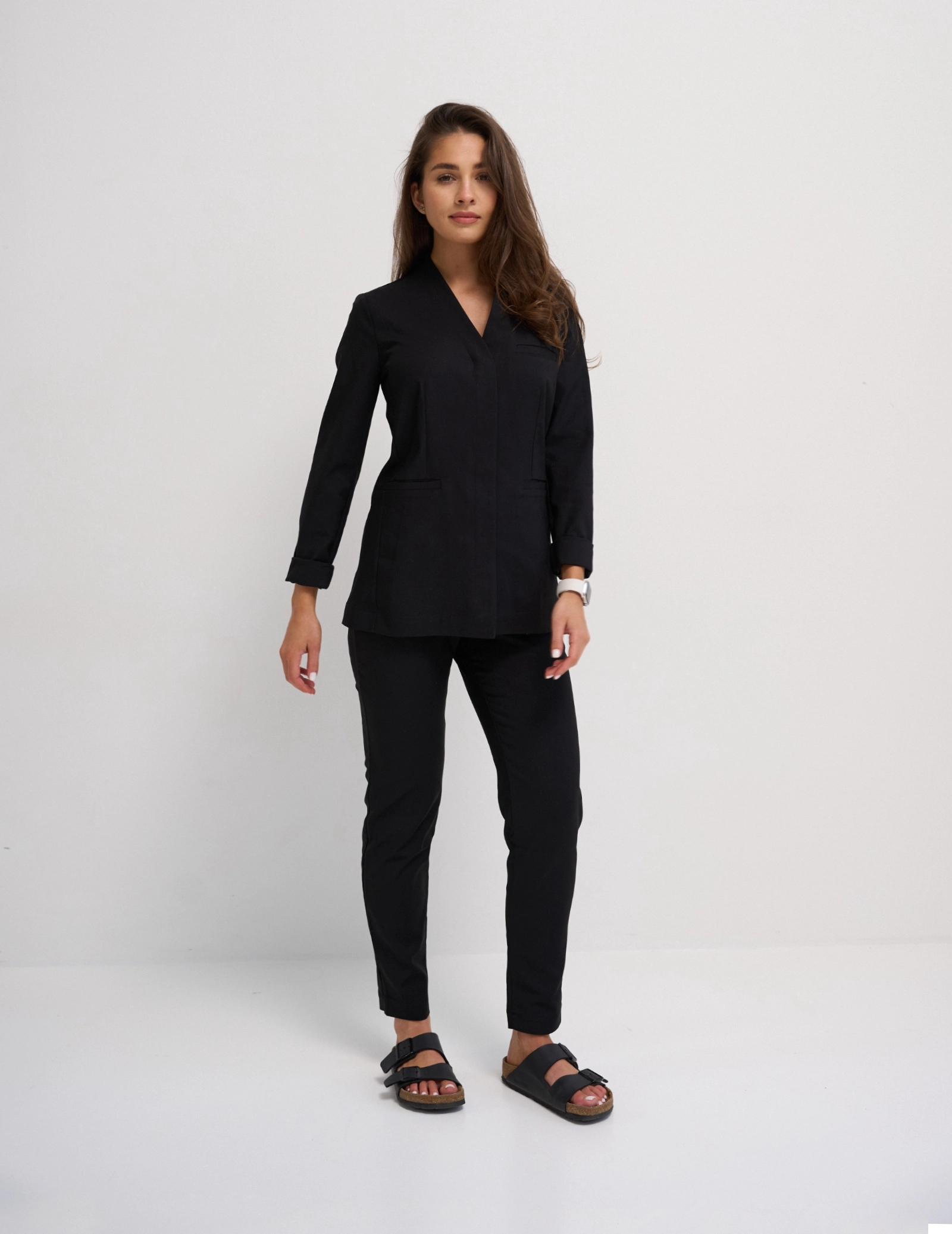 Medizinische Bluse NELLA - True Black